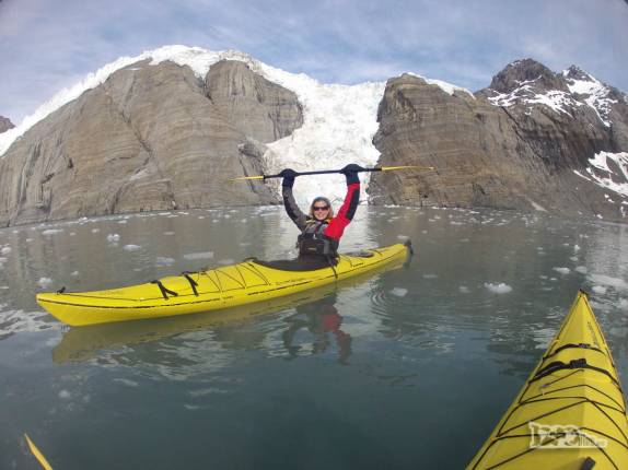 Fazendo caiaque na incrível baía de Gold Harbour, na Geórgia do Sul